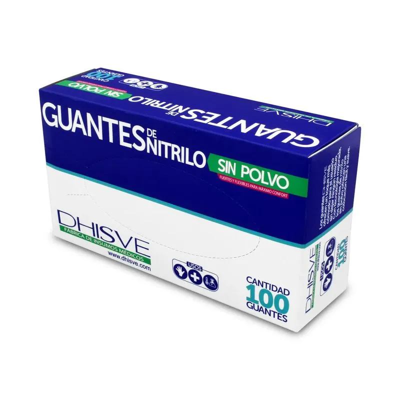 Guante de Nitrilo Azul - Caja de 100 Unidades
