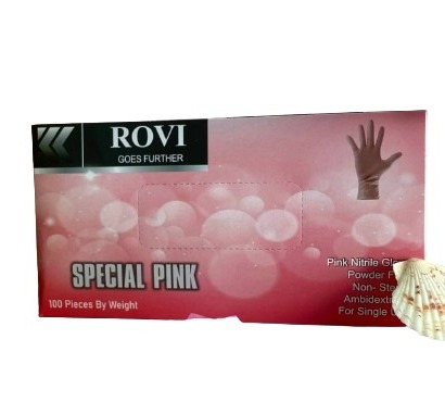 GUANTES DE NITRILO ROVI - ROSAS